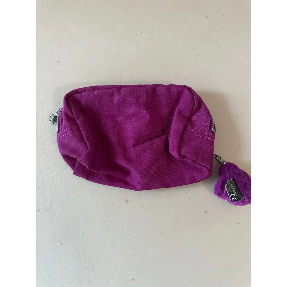 Kipling Nylon Water Resistant Zipper Cosmetic Pouch Case Money Keychain